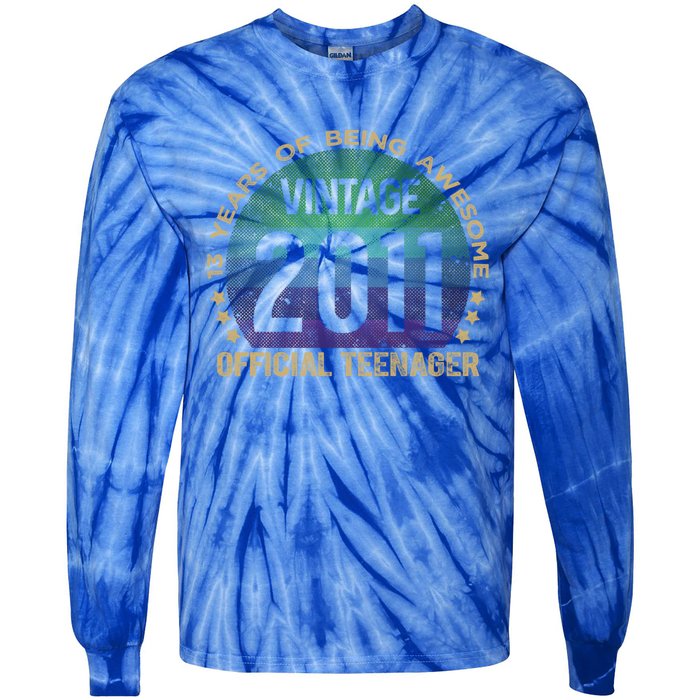 Nager 13th Birthday 13 Year Old Funny Gift Vintage Gift Tie-Dye Long Sleeve Shirt