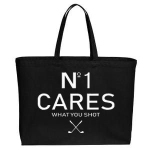 No 1 Cares What You Shot Cotton Canvas Jumbo Tote