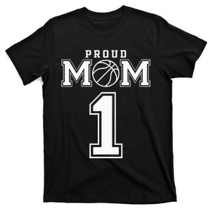 Number 1 Custom Proud Basketball Mom Personalized For Women T-Shirt