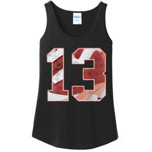 Number 13 Dune Red 13s Matching Ladies Essential Tank