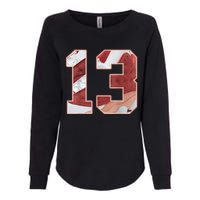 Number 13 Dune Red 13s Matching Womens California Wash Sweatshirt