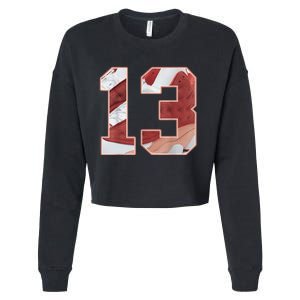 Number 13 Dune Red 13s Matching Cropped Pullover Crew