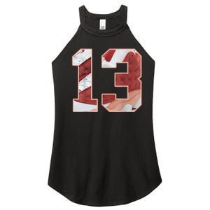 Number 13 Dune Red 13s Matching Women's Perfect Tri Rocker Tank