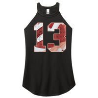 Number 13 Dune Red 13s Matching Women's Perfect Tri Rocker Tank