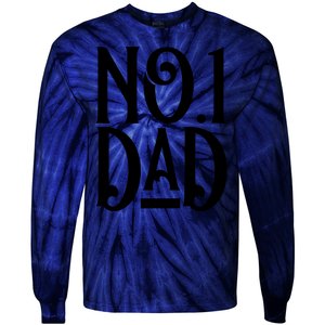 No 1 Dad Funny Dad Gift Tie-Dye Long Sleeve Shirt