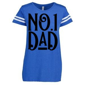 No 1 Dad Funny Dad Gift Enza Ladies Jersey Football T-Shirt