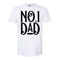 No 1 Dad Funny Dad Gift Softstyle CVC T-Shirt