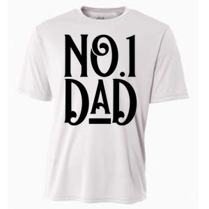 No 1 Dad Funny Dad Gift Cooling Performance Crew T-Shirt