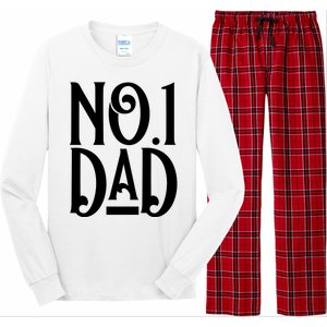 No 1 Dad Funny Dad Gift Long Sleeve Pajama Set