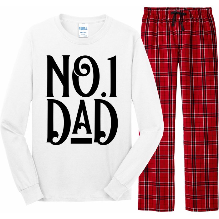 No 1 Dad Funny Dad Gift Long Sleeve Pajama Set