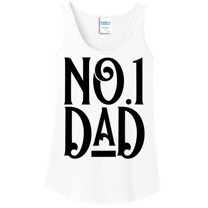 No 1 Dad Funny Dad Gift Ladies Essential Tank