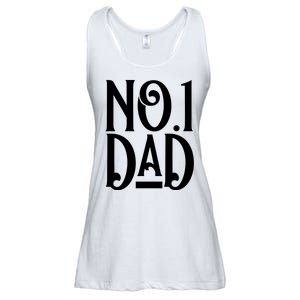 No 1 Dad Funny Dad Gift Ladies Essential Flowy Tank