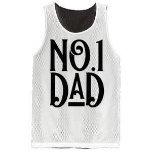 No 1 Dad Funny Dad Gift Mesh Reversible Basketball Jersey Tank