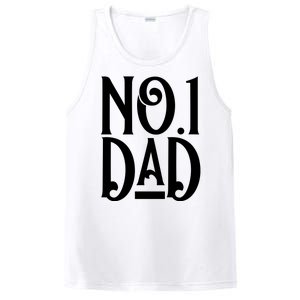 No 1 Dad Funny Dad Gift PosiCharge Competitor Tank