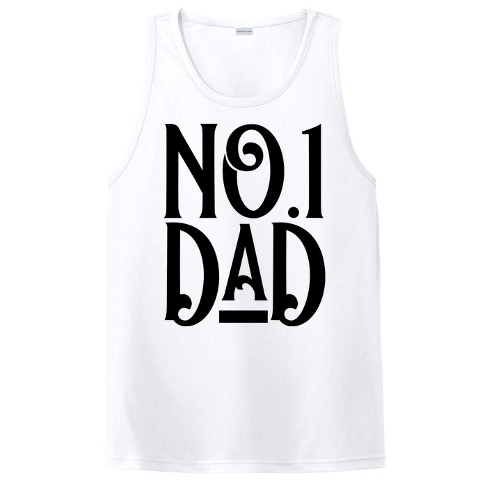 No 1 Dad Funny Dad Gift PosiCharge Competitor Tank