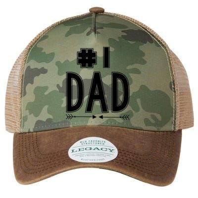 No 1 Dad Funny Dad Gifts Legacy Tie Dye Trucker Hat