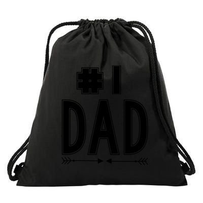 No 1 Dad Funny Dad Gifts Drawstring Bag