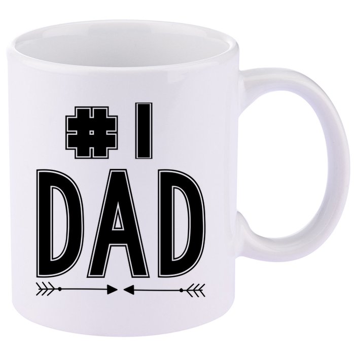 No 1 Dad Funny Dad Gifts 11oz C Handle Ceramic Mug