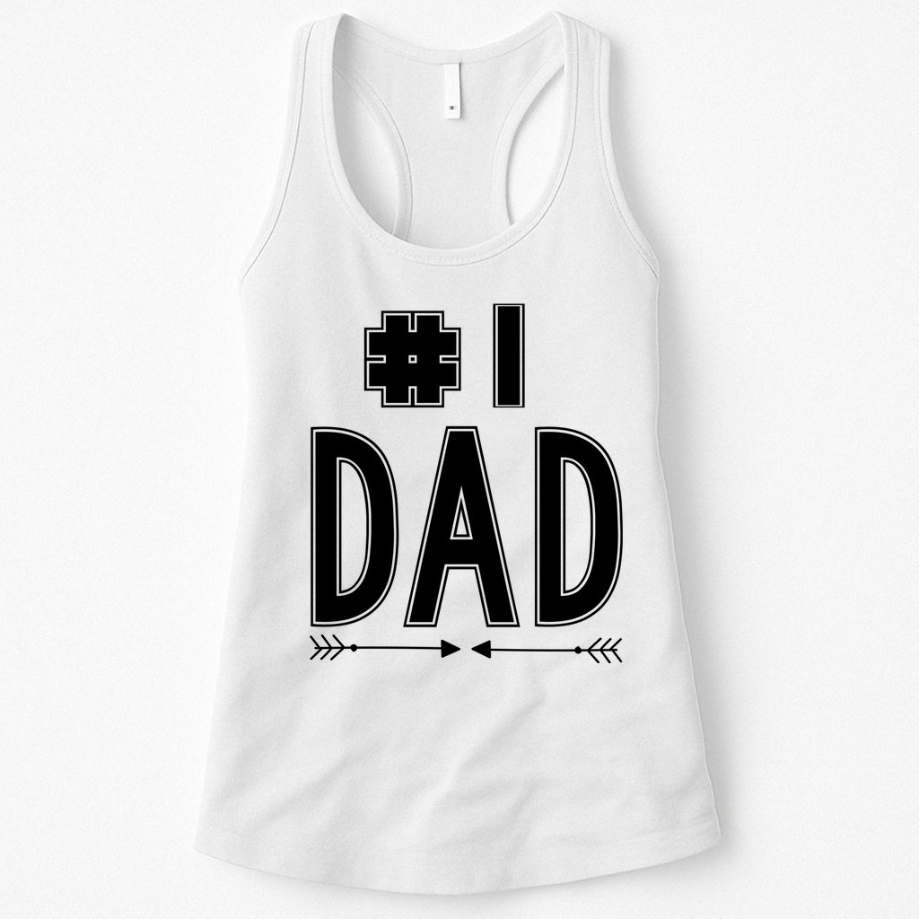 No 1 Dad Funny Dad Gifts Womens Tank Top