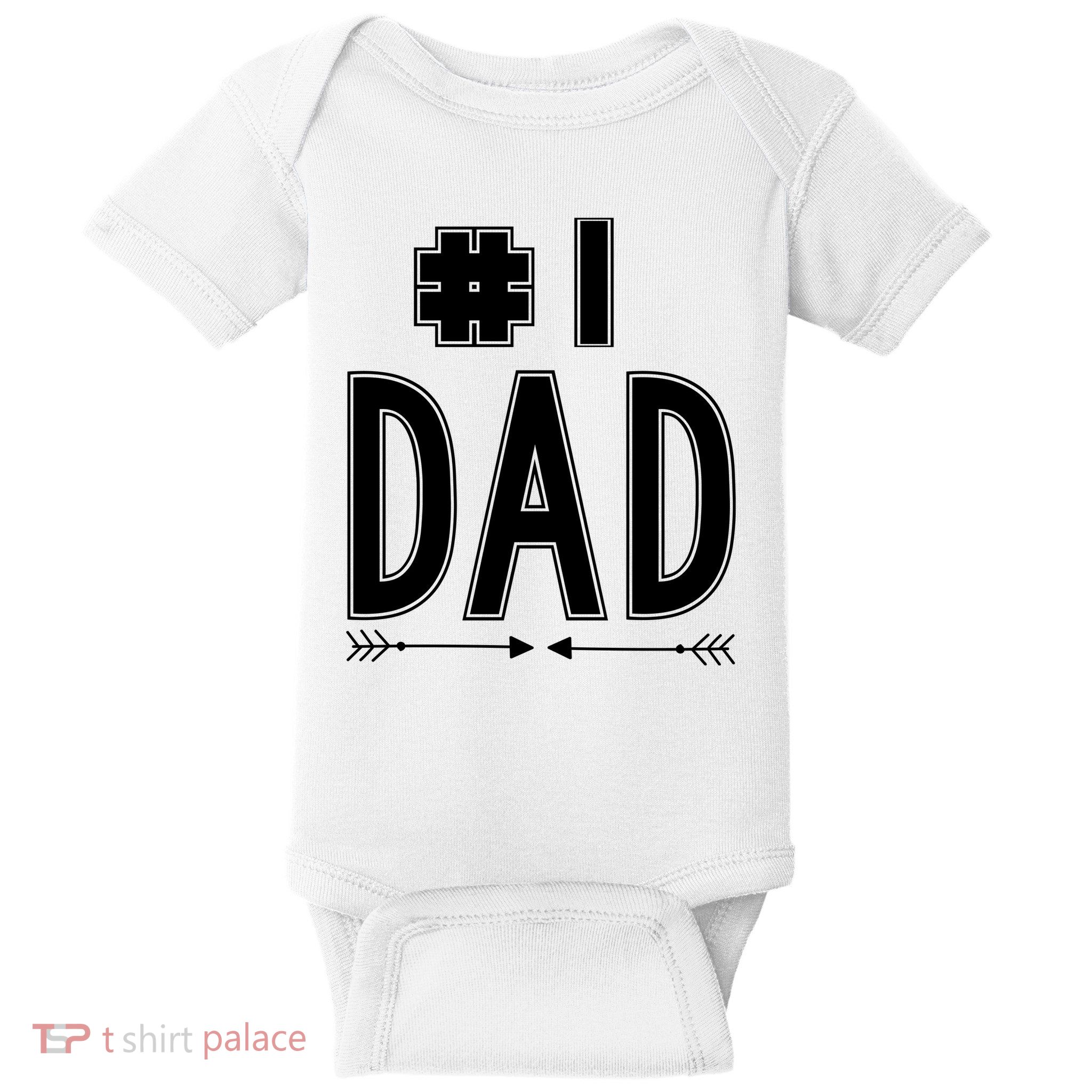 No 1 Dad Funny Dad Gifts Baby Bodysuit