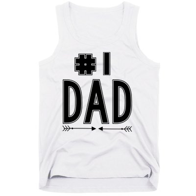 No 1 Dad Funny Dad Gifts Tank Top