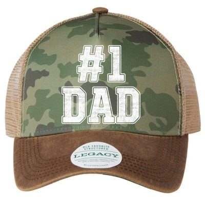 Number 1 Dad Number One Dad Fathers Day Outfit For Daddy Gift Legacy Tie Dye Trucker Hat