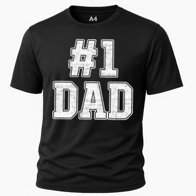 Number 1 Dad Number One Dad Fathers Day Outfit For Daddy Gift Performance Shirt