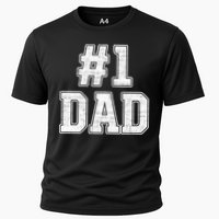 Number 1 Dad Number One Dad Fathers Day Outfit For Daddy Gift Cooling Performance Crew T-Shirt