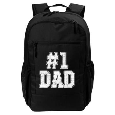 Number 1 Dad Number One Dad Fathers Day Outfit For Daddy Gift Backpack