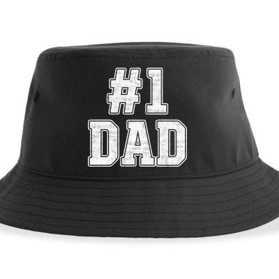 Number 1 Dad Number One Dad Fathers Day Outfit For Daddy Gift Sustainable Bucket Hat