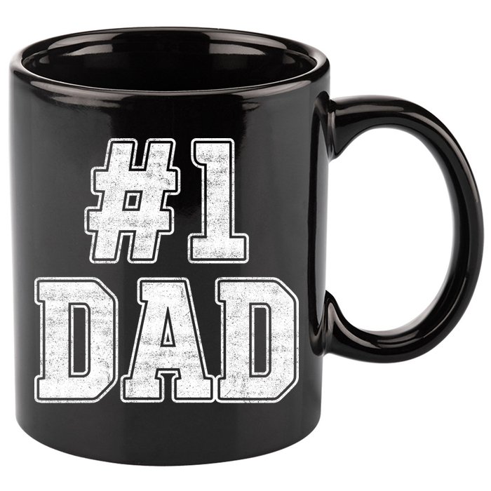 Number 1 Dad Number One Dad Fathers Day Outfit For Daddy Gift 11oz C Handle Ceramic Mug