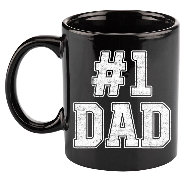 Number 1 Dad Number One Dad Fathers Day Outfit For Daddy Gift 11oz C Handle Ceramic Mug