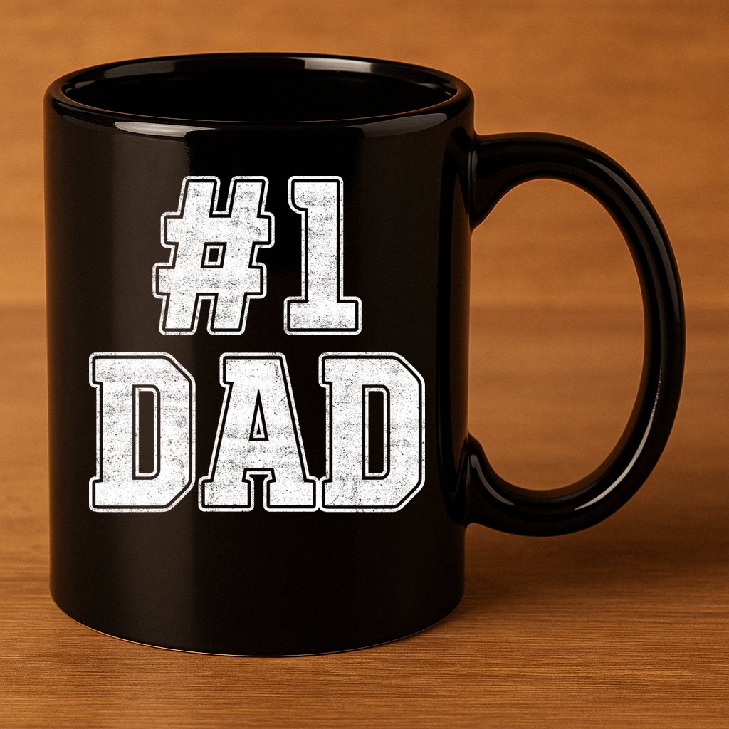 Number 1 Dad Number One Dad Fathers Day Outfit For Daddy Gift 11oz C Handle Ceramic Mug
