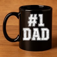 Number 1 Dad Number One Dad Fathers Day Outfit For Daddy Gift 11oz C Handle Ceramic Mug