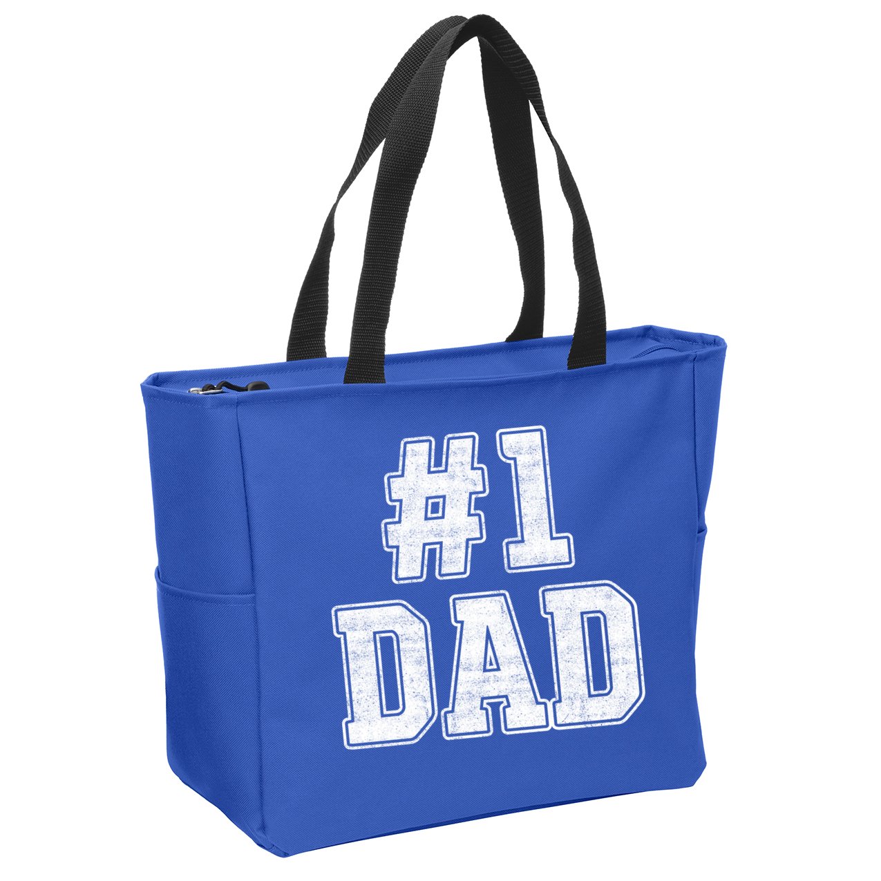 Number 1 Dad Number One Dad Fathers Day Outfit For Daddy Gift Zip Tote Bag