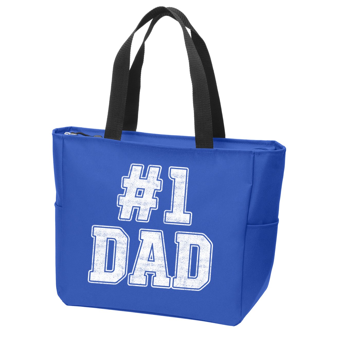 Number 1 Dad Number One Dad Fathers Day Outfit For Daddy Gift Zip Tote Bag