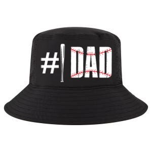 Number 1 Dad Baseball Dad Daddy Sports Player Fathers Day Funny Gift Cool Comfort Performance Bucket Hat