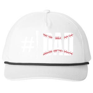 Number 1 Dad Baseball Dad Daddy Sports Player Fathers Day Funny Gift Snapback Five-Panel Rope Hat