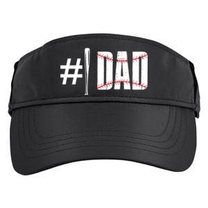 Number 1 Dad Baseball Dad Daddy Sports Player Fathers Day Funny Gift Adult Drive Performance Visor