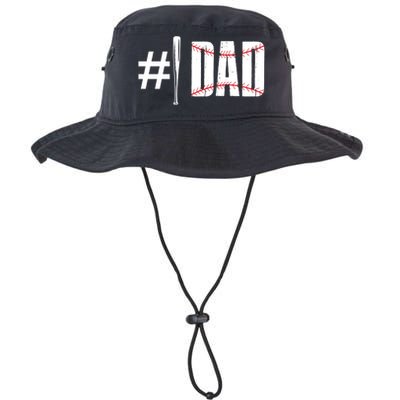 Number 1 Dad Baseball Dad Daddy Sports Player Fathers Day Funny Gift Legacy Cool Fit Booney Bucket Hat