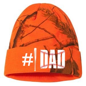 Number 1 Dad Baseball Dad Daddy Sports Player Fathers Day Funny Gift Kati Licensed 12" Camo Beanie