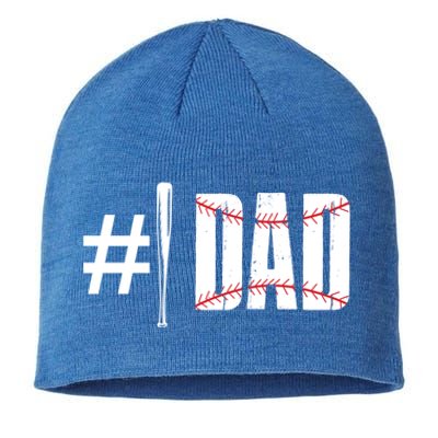 Number 1 Dad Baseball Dad Daddy Sports Player Fathers Day Funny Gift Sustainable Beanie