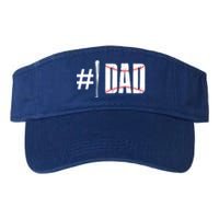 Number 1 Dad Baseball Dad Daddy Sports Player Fathers Day Funny Gift Valucap Bio-Washed Visor