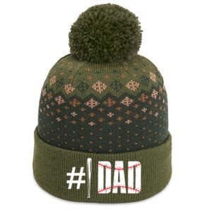 Number 1 Dad Baseball Dad Daddy Sports Player Fathers Day Funny Gift The Baniff Cuffed Pom Beanie