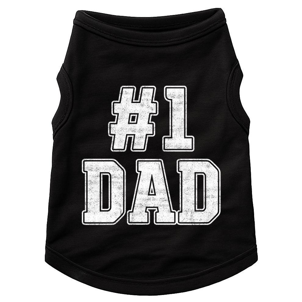 Number 1 Dad Number One Dad Fathers Day Outfit For Daddy Cute Gift Doggie Tank