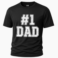Number 1 Dad Number One Dad Fathers Day Outfit For Daddy Cute Gift Cooling Performance Crew T-Shirt