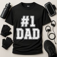 Number 1 Dad Number One Dad Fathers Day Outfit For Daddy Cute Gift Cooling Performance Crew T-Shirt