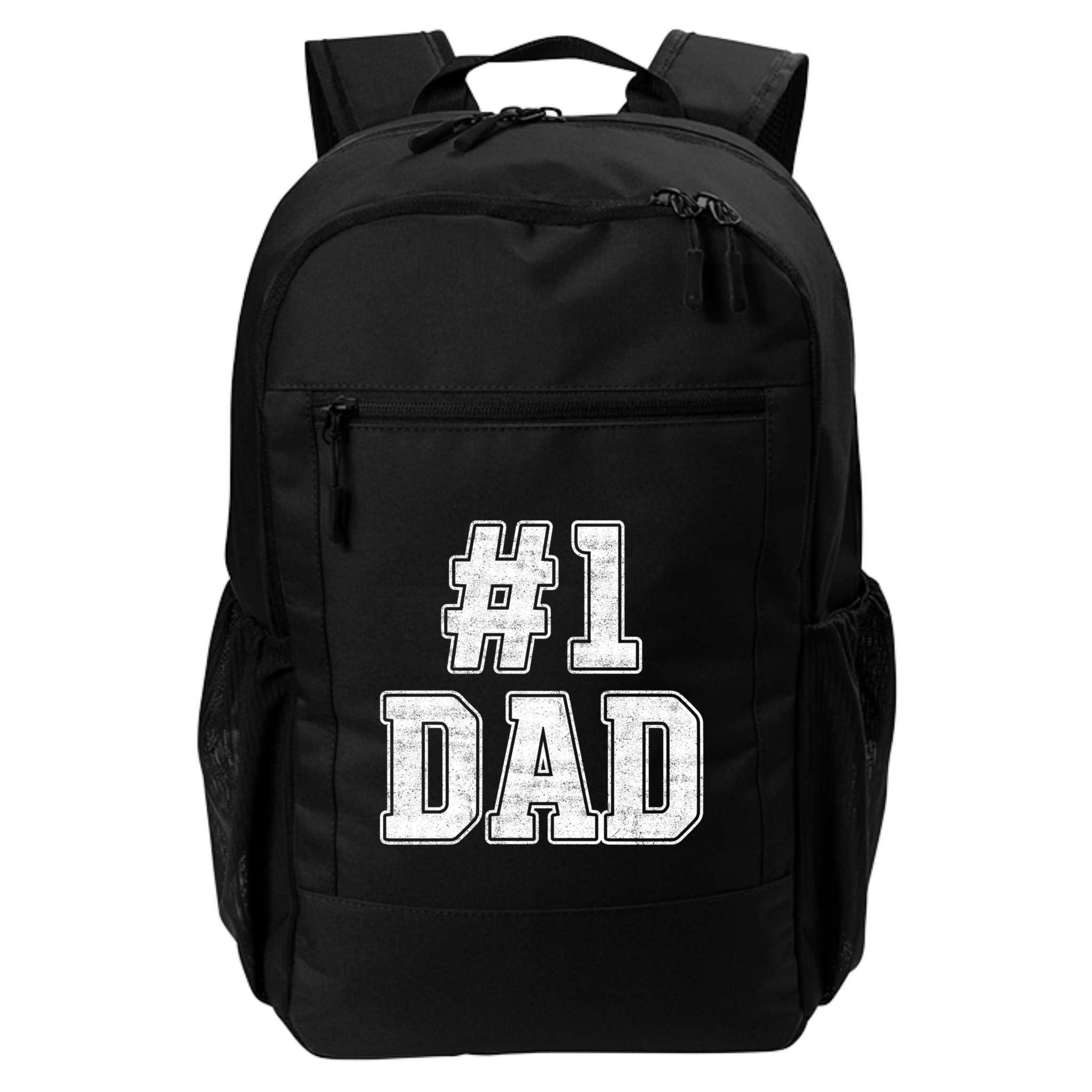 Number 1 Dad Number One Dad Fathers Day Outfit For Daddy Cute Gift Backpack