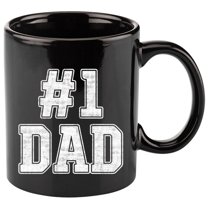 Number 1 Dad Number One Dad Fathers Day Outfit For Daddy Cute Gift 11oz C Handle Ceramic Mug