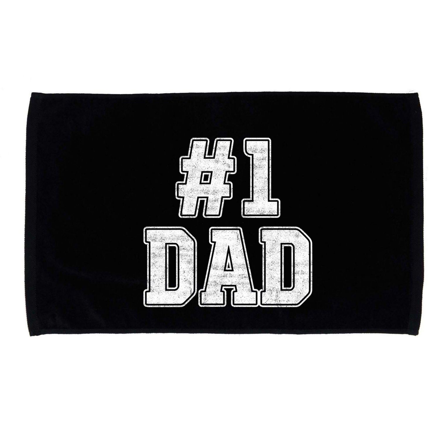 Number 1 Dad Number One Dad Fathers Day Outfit For Daddy Cute Gift Microfiber Hand Towel